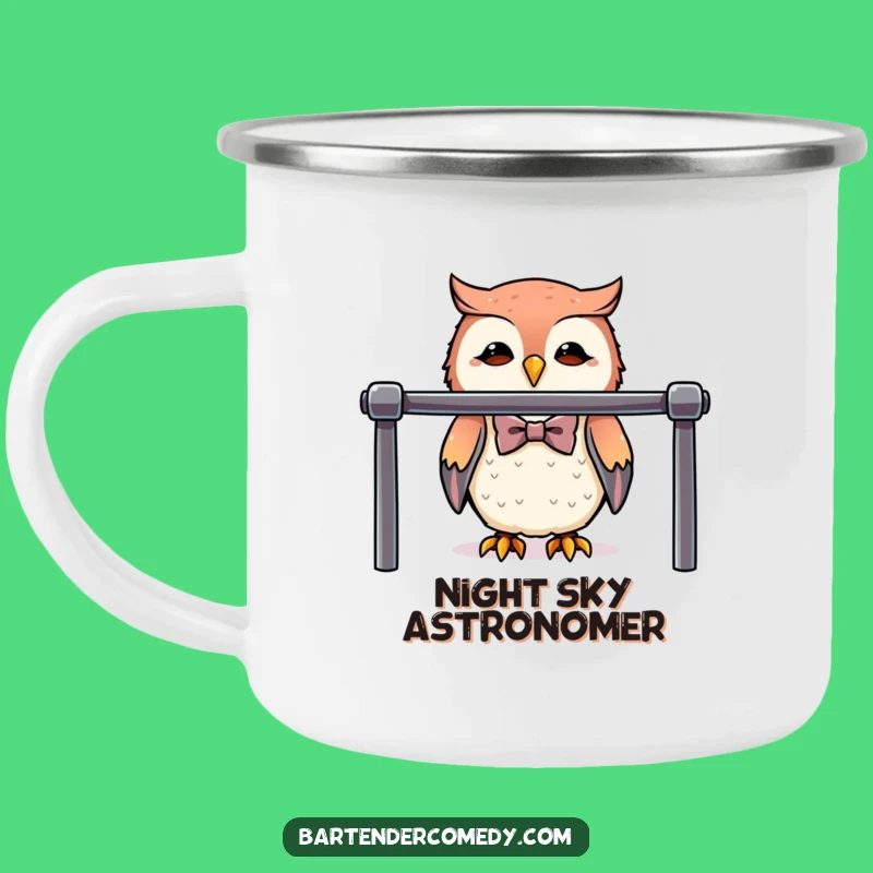 Funny Cute Owl Bartender Camping Mug: Adventure & Style Gift!