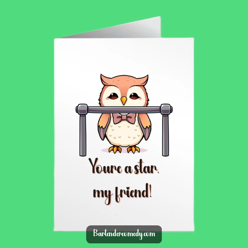Free Printable Owl Bartender Congrats Card - Sophisticated, Humorous Downloadable