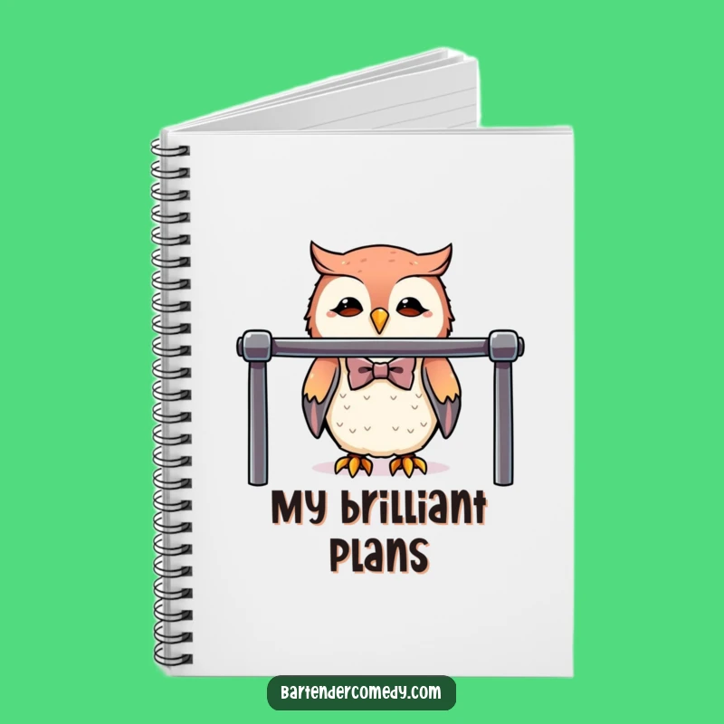 Funny Cute Owl Bartender Notebook: Sip & Write in Style!